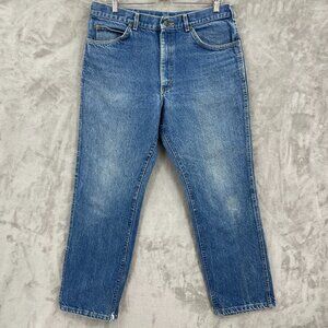 Vintage 80s Lee Riders Men's 36x30 (Fits 34x28) Union USA Made Workwear Faded